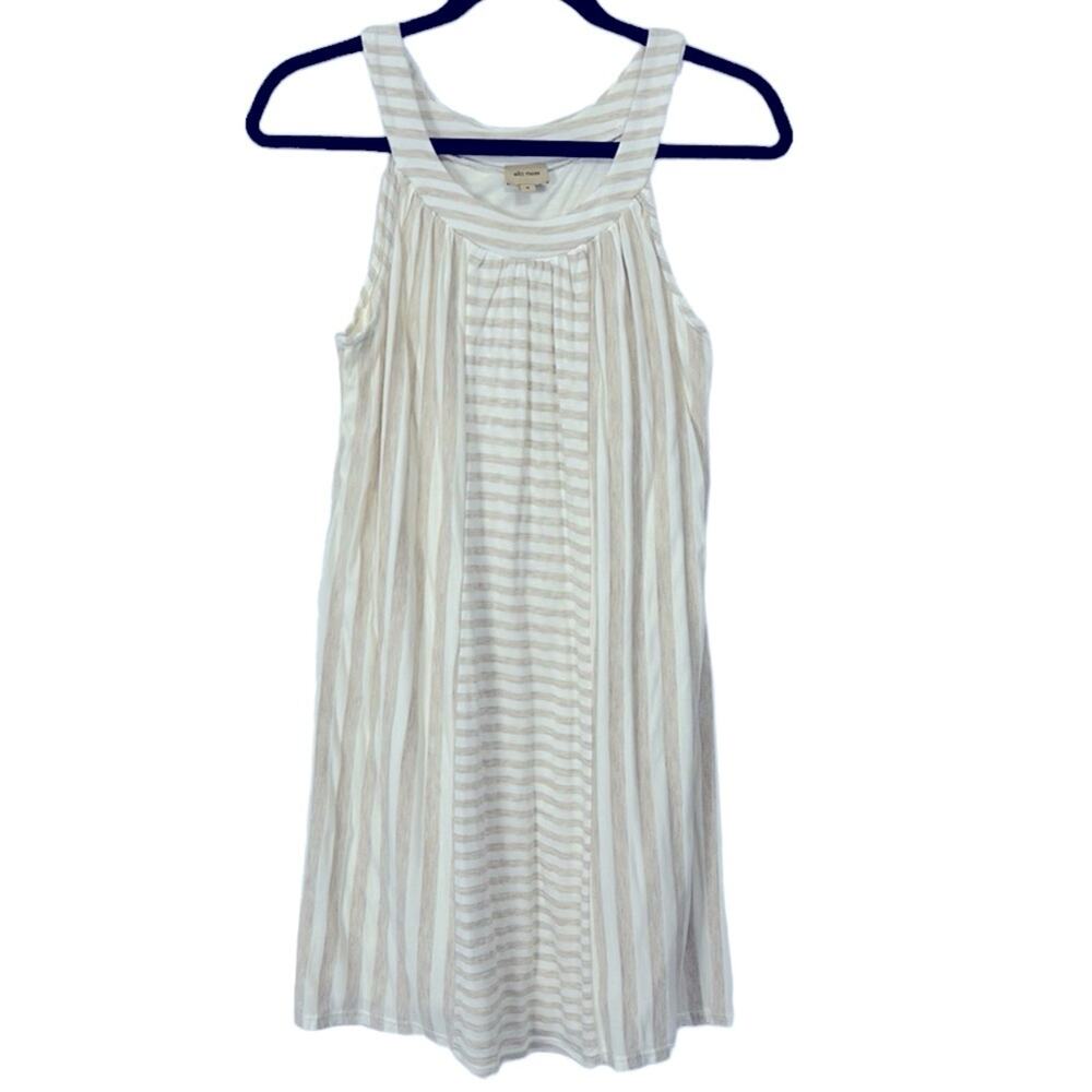 Ella Moss White and Cream Striped Swing Mini Dress Women’s size small